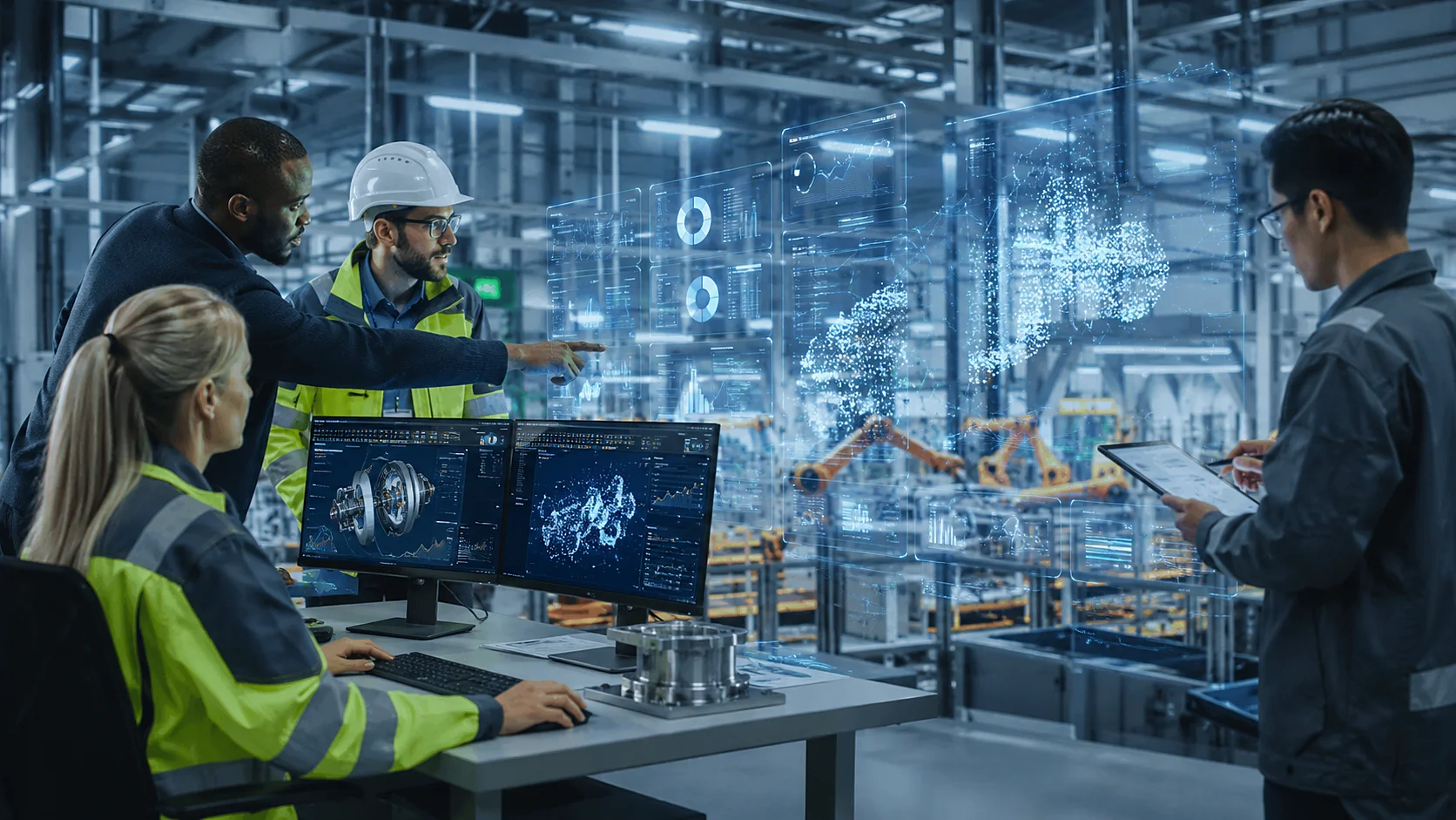 VUC engineer verifying network infrastructure serving industrial operations