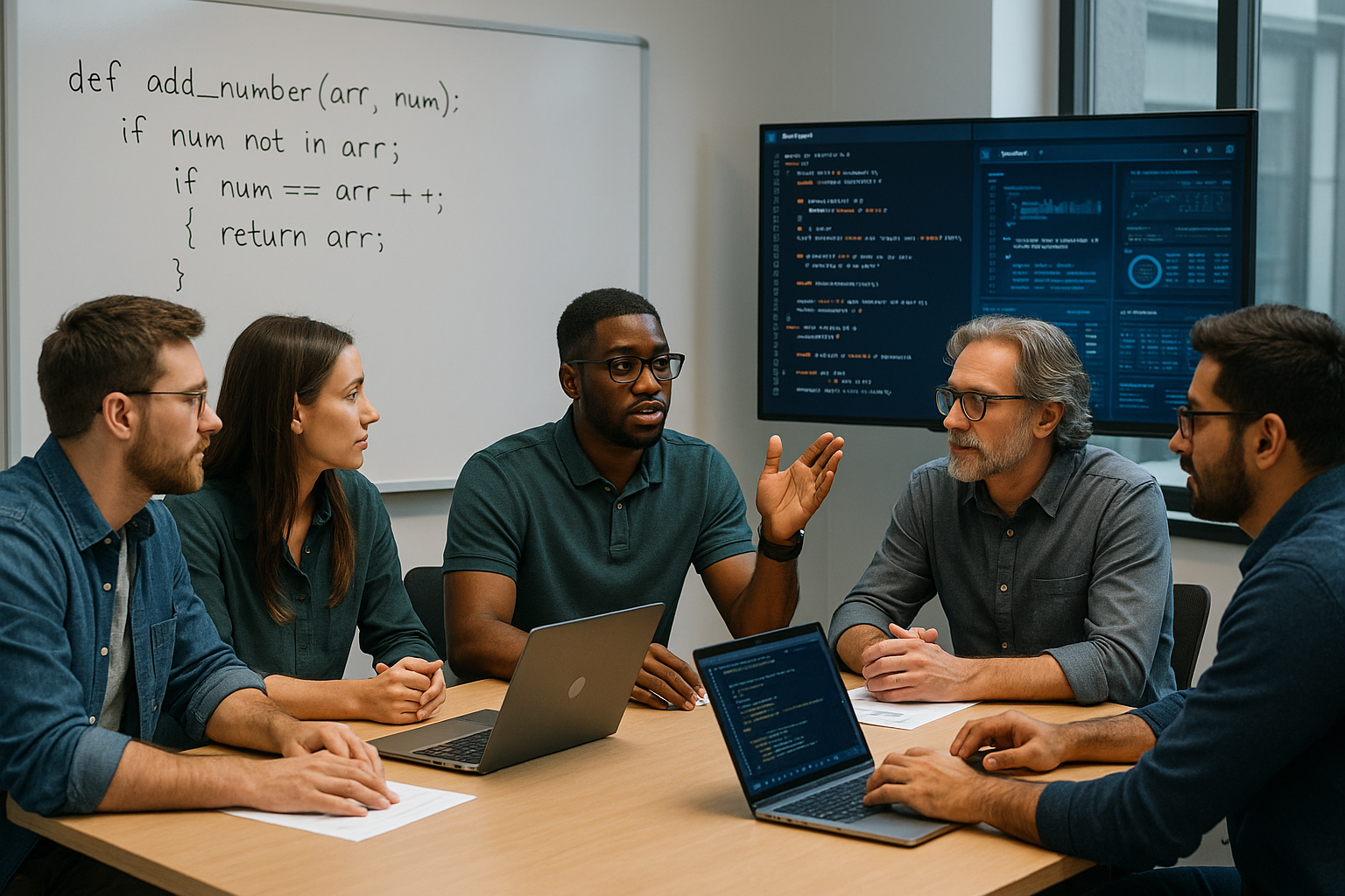 The VUC team consulting with a client
